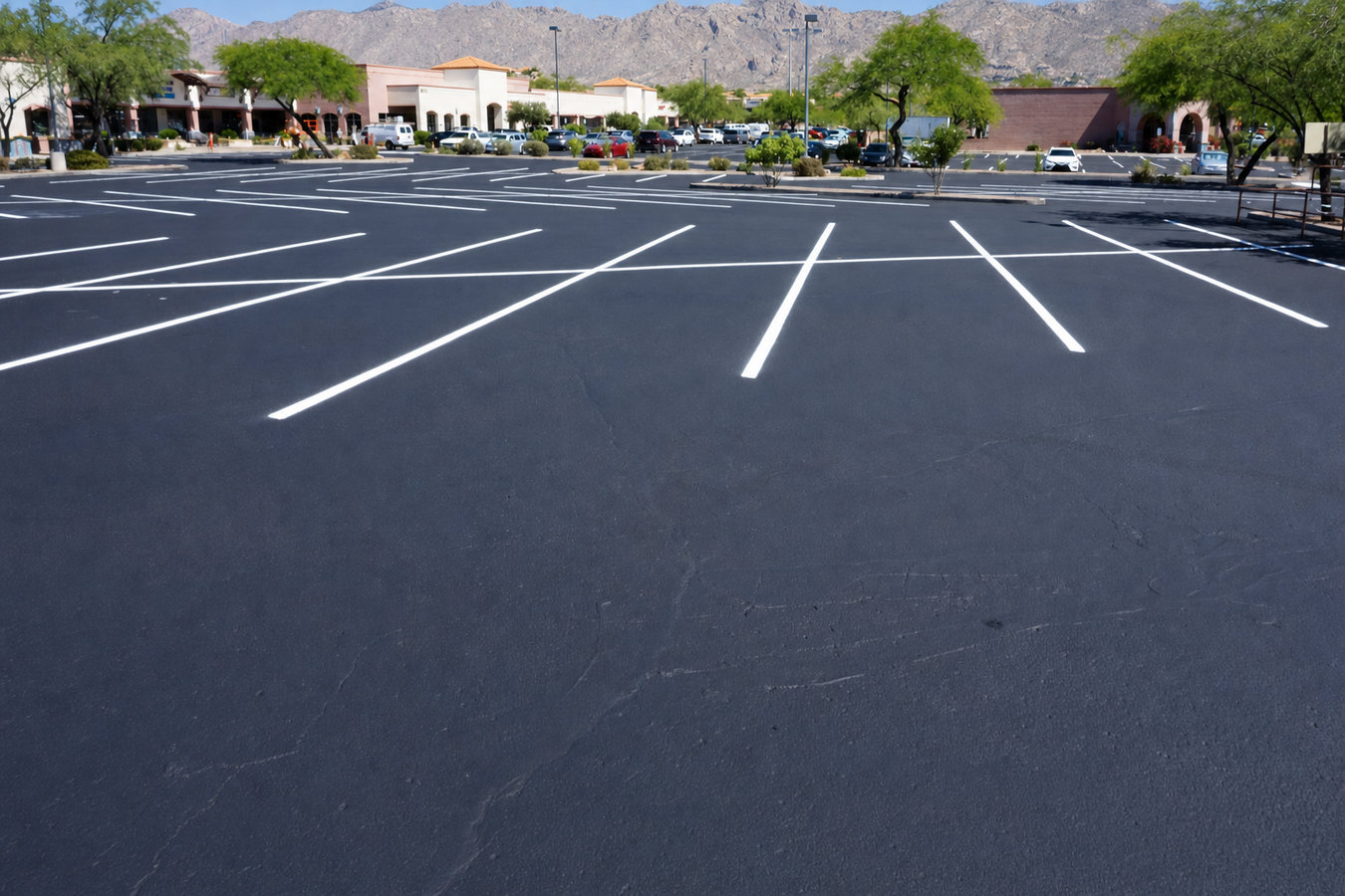 Parking lot striping